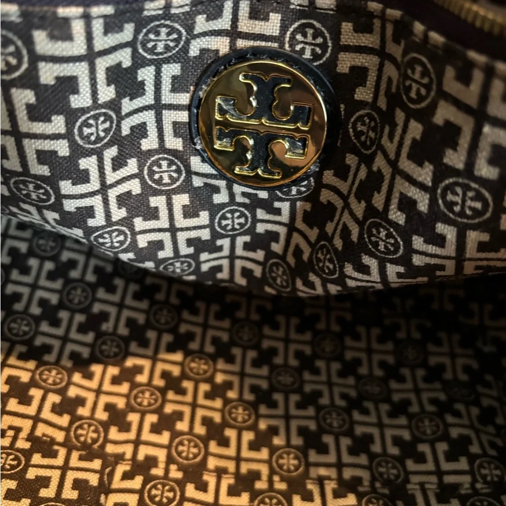Tory Burch Ella Large Tote - Black Nylon & Patent Leather-Fair Condition/project